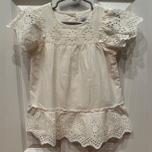 Beautiful Gap Kids Ivory lace eyelet dress, never worn and so beautiful! Size 2t